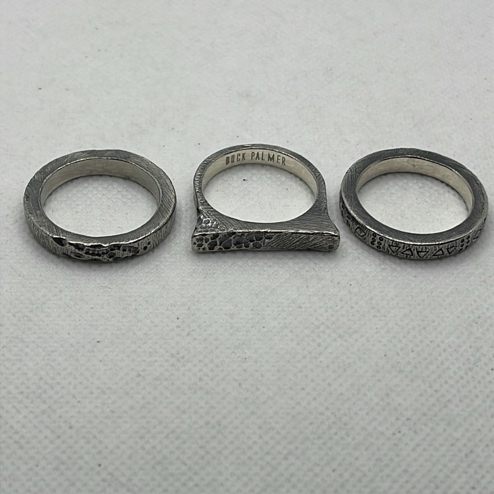 Buck Palmer Unity Stack Ring Sterling Silver - image 2